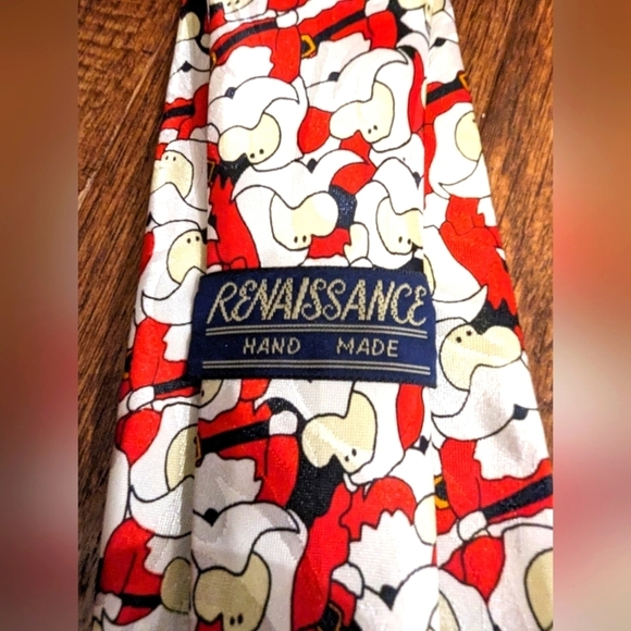 Silk Santa tie, Renaissance excellent condition. New - Picture 4 of 4